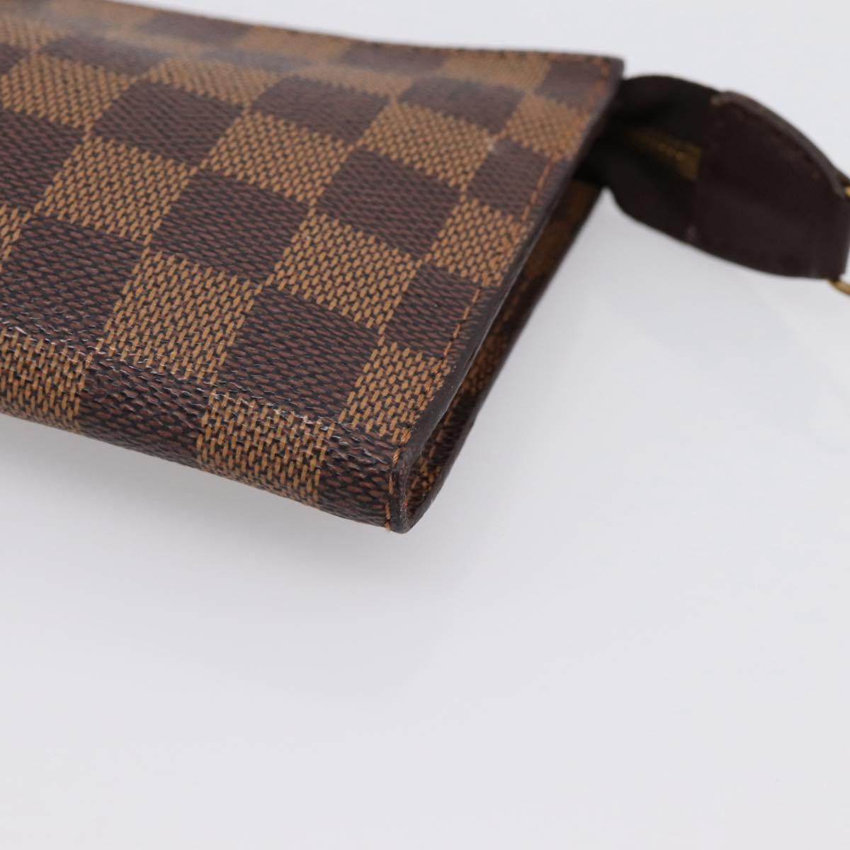 LOUIS VUITTON Damier Ebene Marais Pouch LV Auth 197549