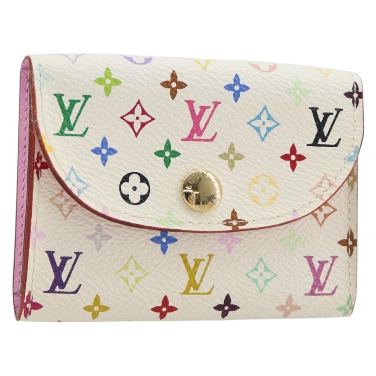 LOUIS VUITTON Monogram Multicolor Anvelop Cult De Vuitto Card Case White M66557 LV Auth 197551V