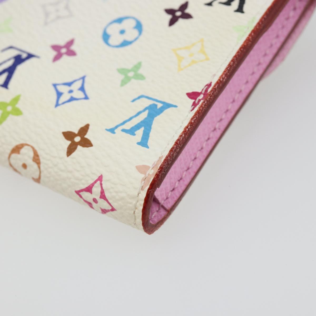 LOUIS VUITTON Monogram Multicolor Anvelop Cult De Vuitto Card Case White M66557 LV Auth 197551V