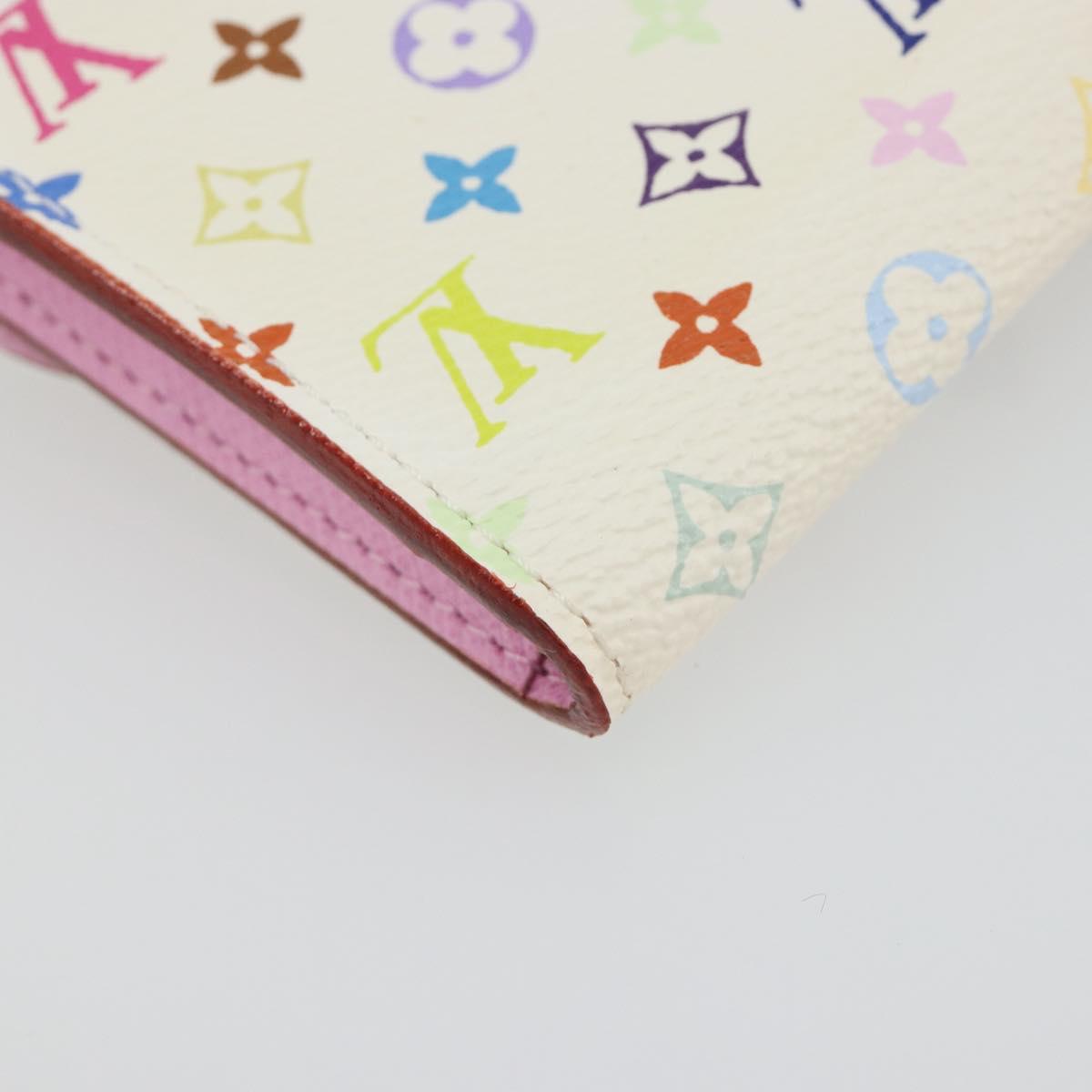 LOUIS VUITTON Monogram Multicolor Anvelop Cult De Vuitto Card Case White M66557 LV Auth 197551V