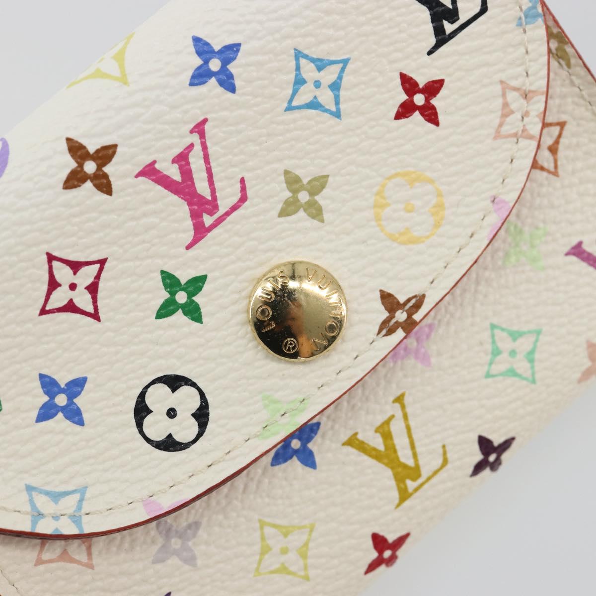LOUIS VUITTON Monogram Multicolor Anvelop Cult De Vuitto Card Case White M66557 LV Auth 197551V