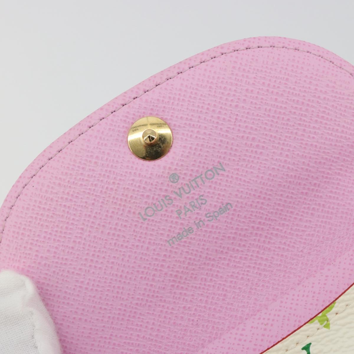 LOUIS VUITTON Monogram Multicolor Anvelop Cult De Vuitto Card Case White M66557 LV Auth 197551V