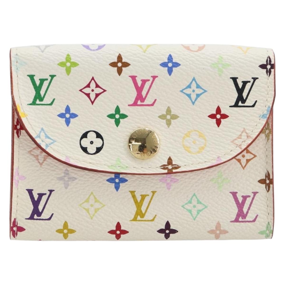 LOUIS VUITTON Monogram Multicolor Anvelop Cult De Vuitto Card Case White M66557 LV Auth 197551V