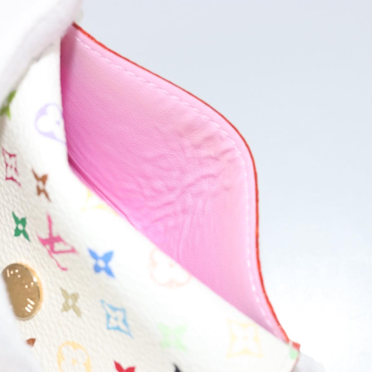 LOUIS VUITTON Monogram Multicolor Anvelop Cult De Vuitto Card Case White M66557 LV Auth 197551V