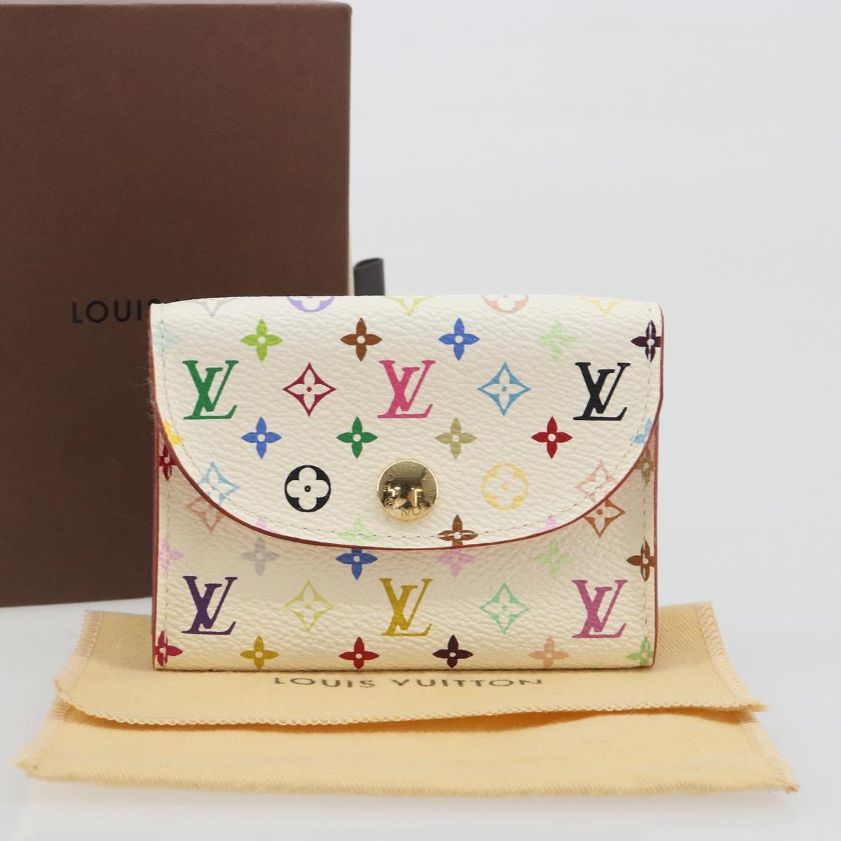 LOUIS VUITTON Monogram Multicolor Anvelop Cult De Vuitto Card Case White M66557 LV Auth 197551V