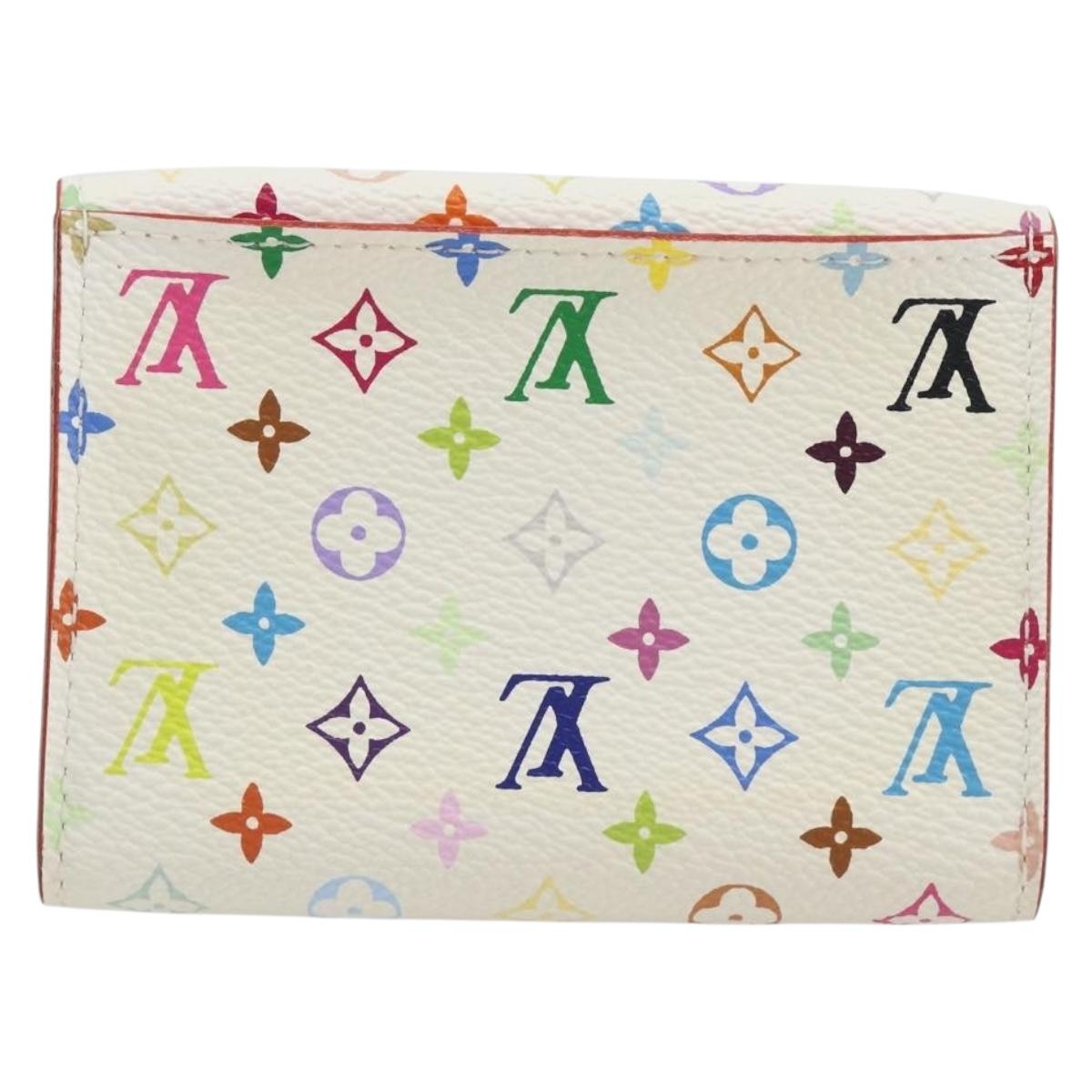 LOUIS VUITTON Monogram Multicolor Anvelop Cult De Vuitto Card Case White M66557 LV Auth 197551V
