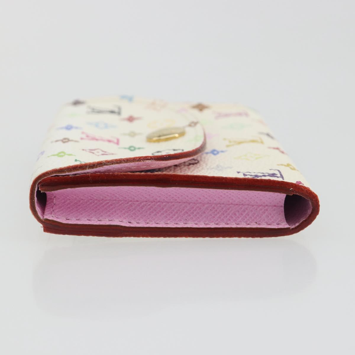 LOUIS VUITTON Monogram Multicolor Anvelop Cult De Vuitto Card Case White M66557 LV Auth 197551V