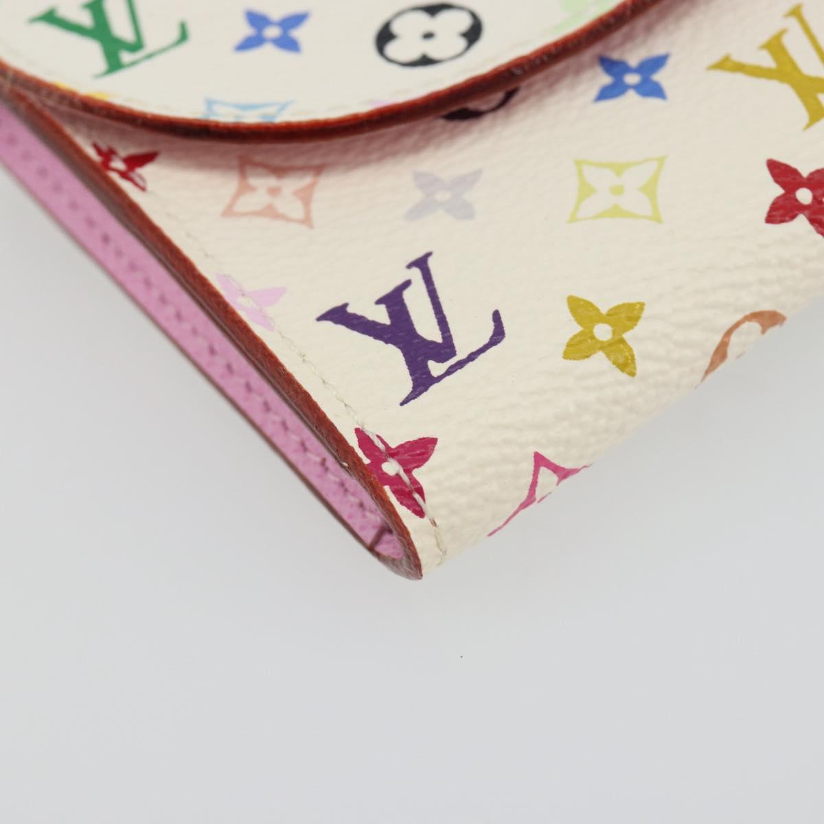 LOUIS VUITTON Monogram Multicolor Anvelop Cult De Vuitto Card Case White M66557 LV Auth 197551V