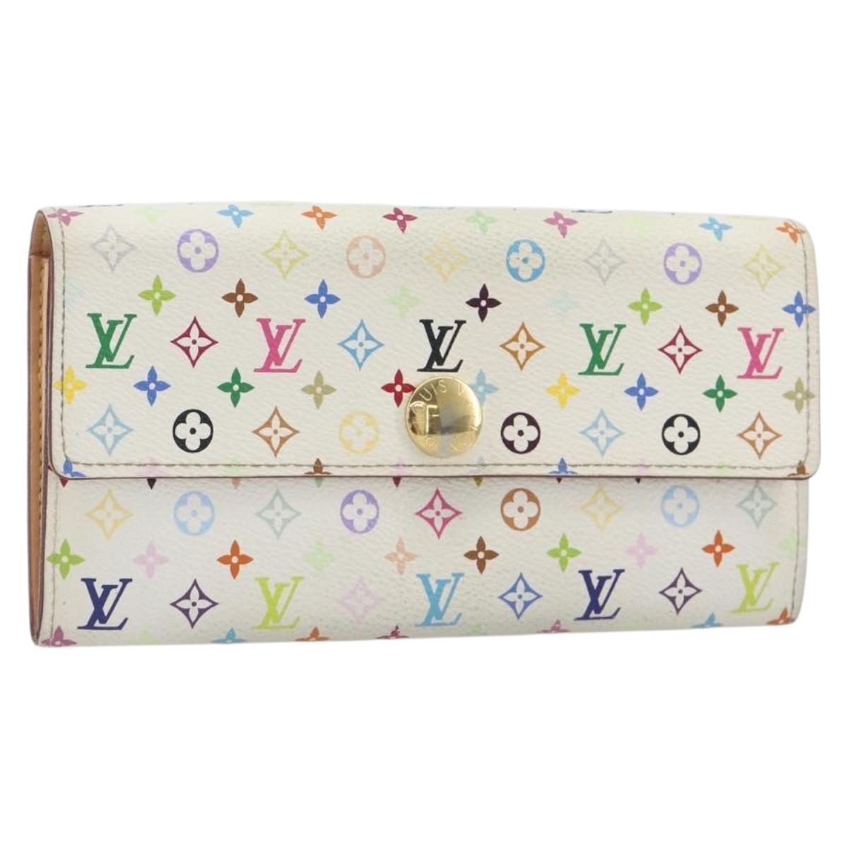 LOUIS VUITTON Multicolor Portefeuille Sarah Long Wallet M93745 LV Auth 197552