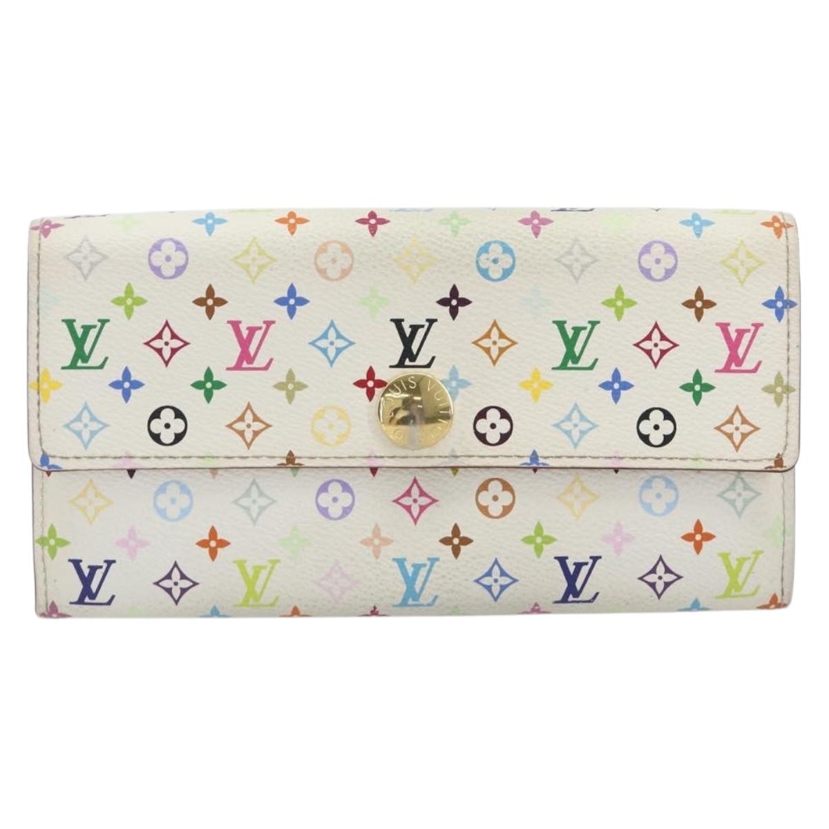 LOUIS VUITTON Multicolor Portefeuille Sarah Long Wallet M93745 LV Auth 197552
