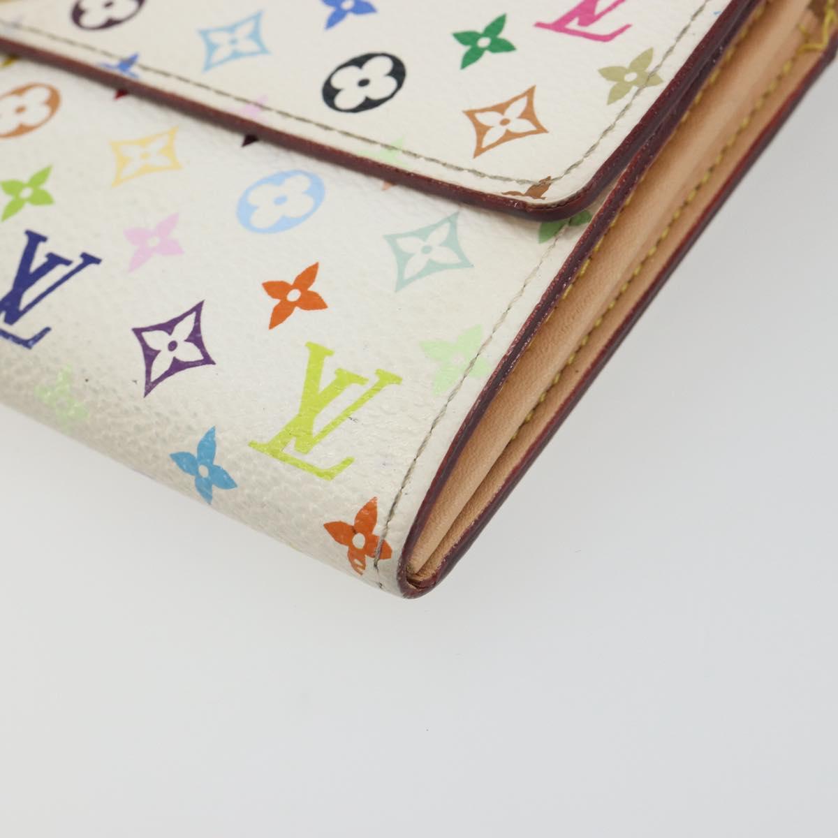 LOUIS VUITTON Multicolor Portefeuille Sarah Long Wallet M93745 LV Auth 197552