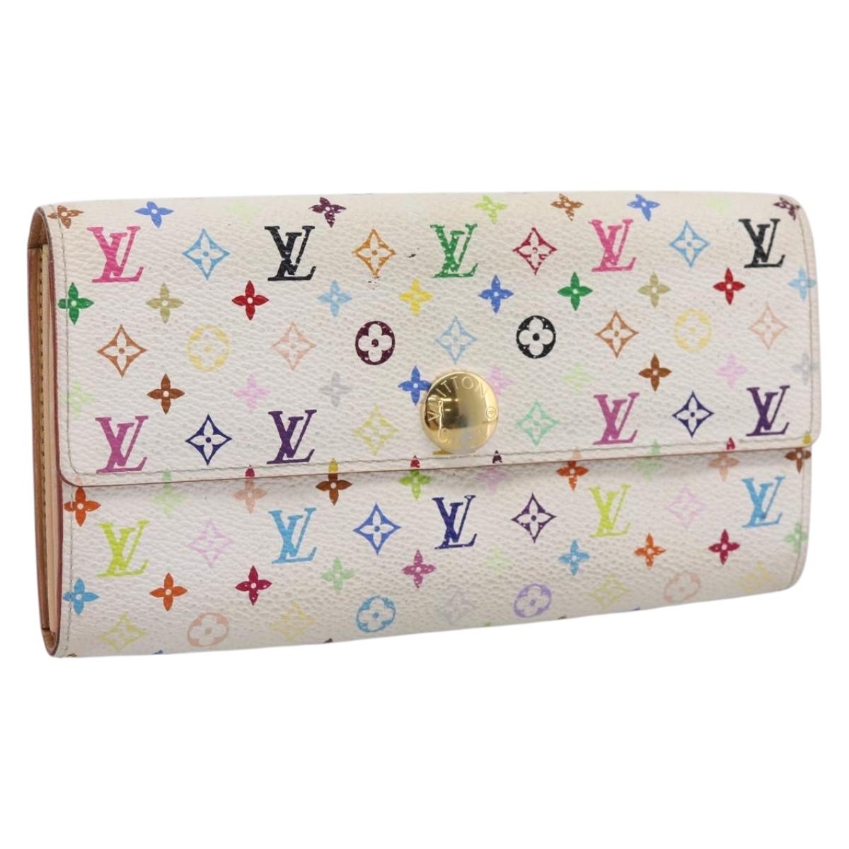 LOUIS VUITTON Multicolor Portefeuille Sarah Long Wallet M93745 LV Auth 197553