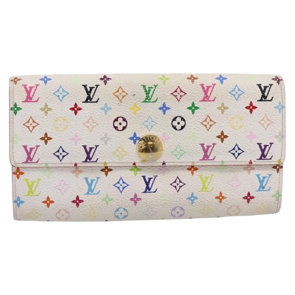 LOUIS VUITTON Multicolor Portefeuille Sarah Long Wallet M93745 LV Auth 197553