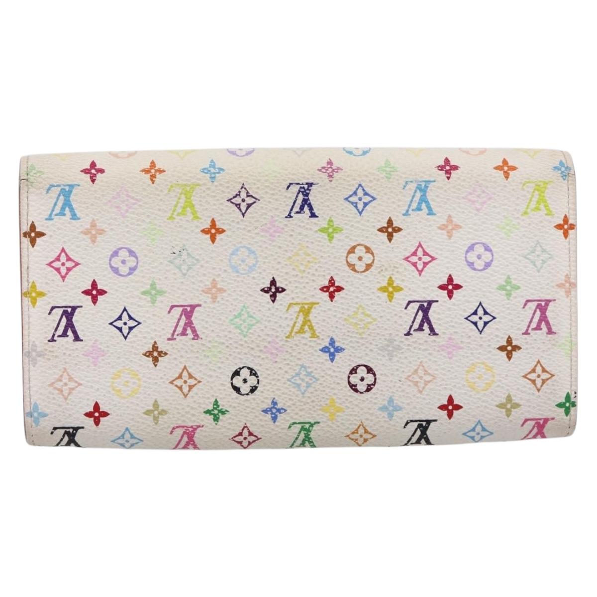 LOUIS VUITTON Multicolor Portefeuille Sarah Long Wallet M93745 LV Auth 197553
