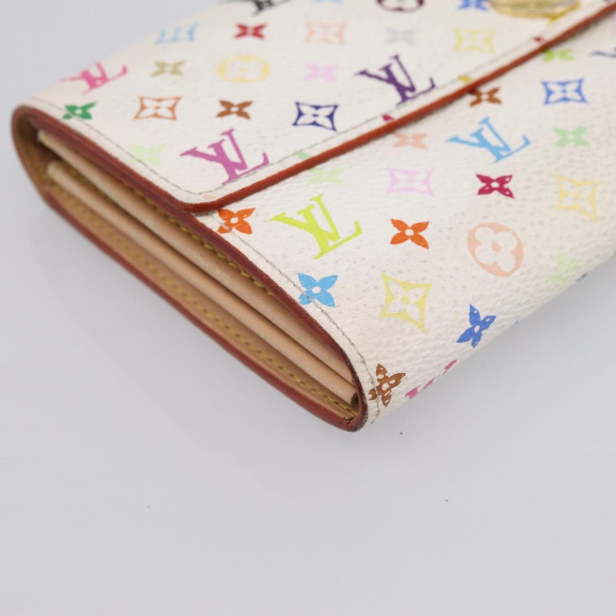LOUIS VUITTON Multicolor Portefeuille Sarah Long Wallet M93745 LV Auth 197553