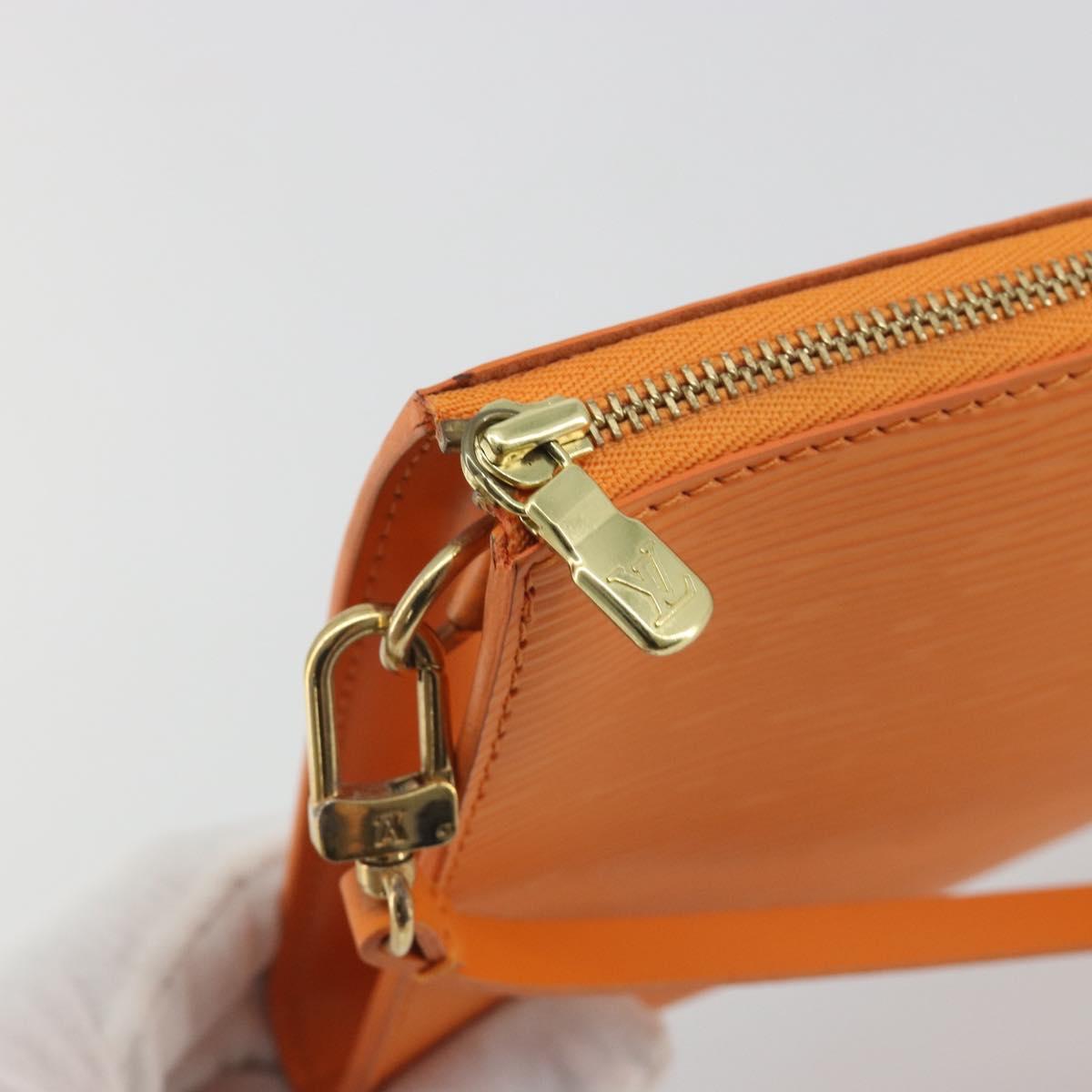 LOUIS VUITTON Epi Pochette Accessoires Orange Mandarin M5294H LV Auth 197554A
