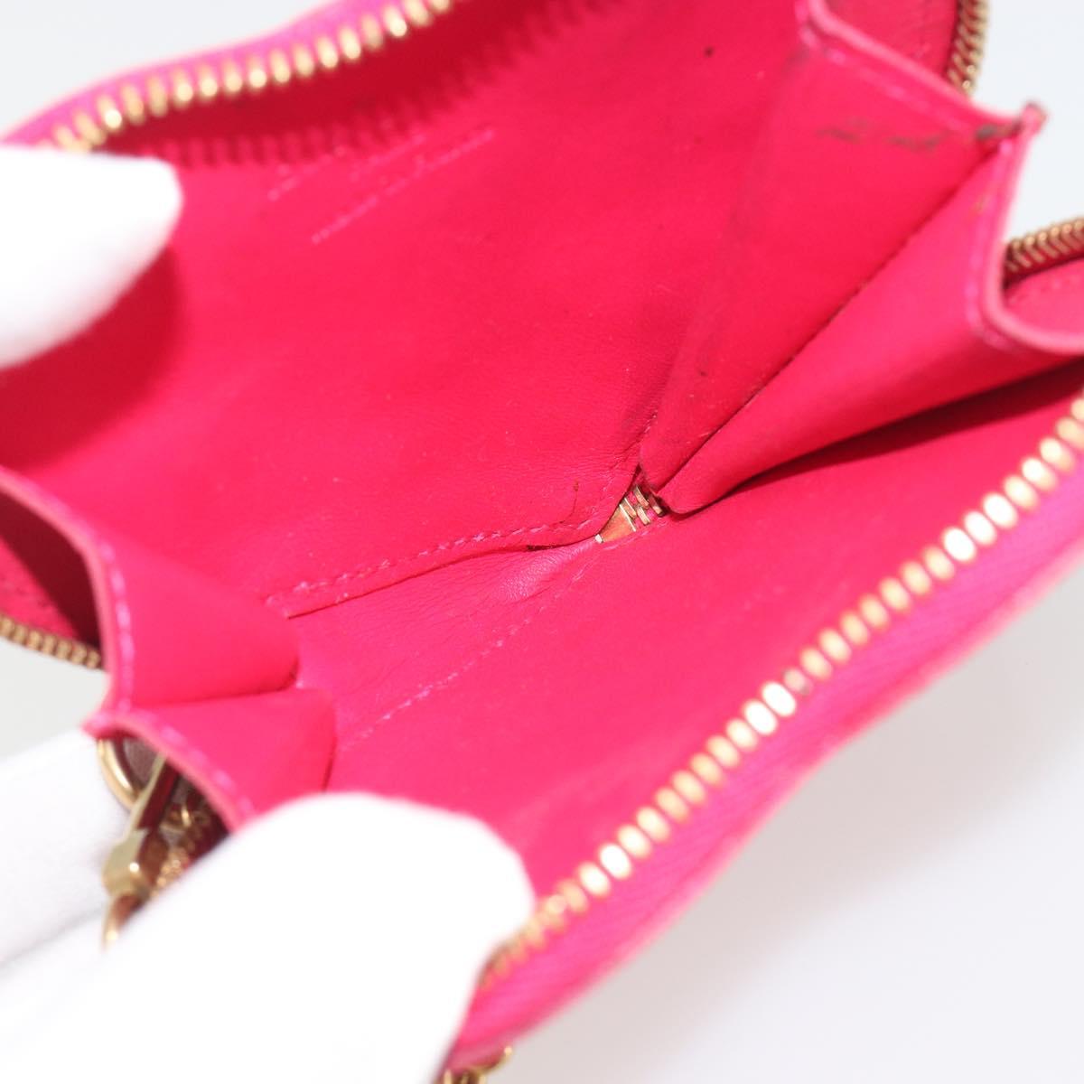 LOUIS VUITTON Monogram Vernis Porte Monnaie Coeur Rose Pop M93657 LV Auth 197555