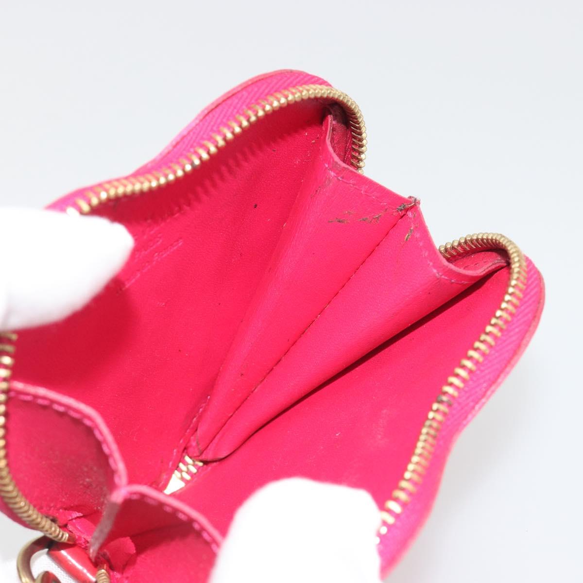 LOUIS VUITTON Monogram Vernis Porte Monnaie Coeur Rose Pop M93657 LV Auth 197555
