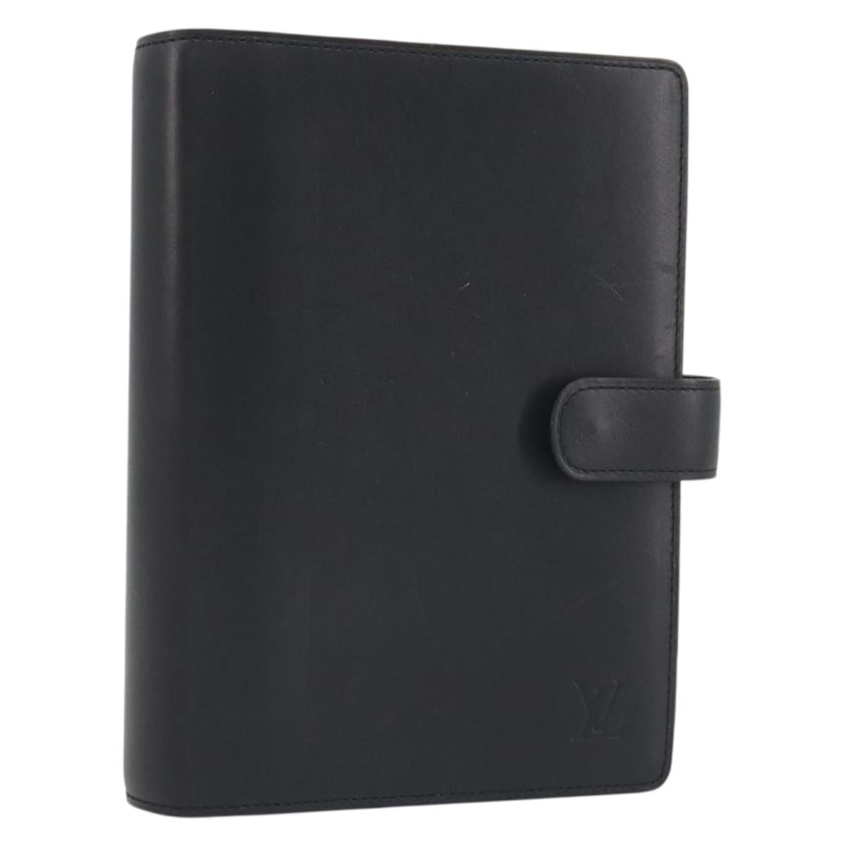 LOUIS VUITTON Nomad Agenda MM Day Planner Cover Black R20478 LV Auth 197557A