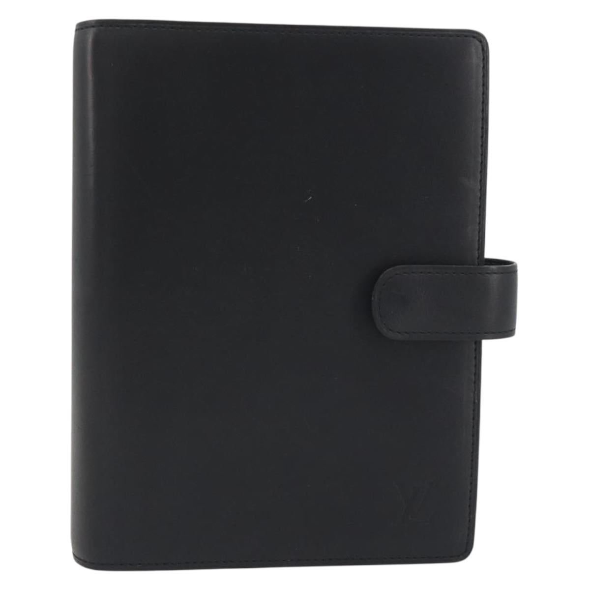 LOUIS VUITTON Nomad Agenda MM Day Planner Cover Black R20478 LV Auth 197557A