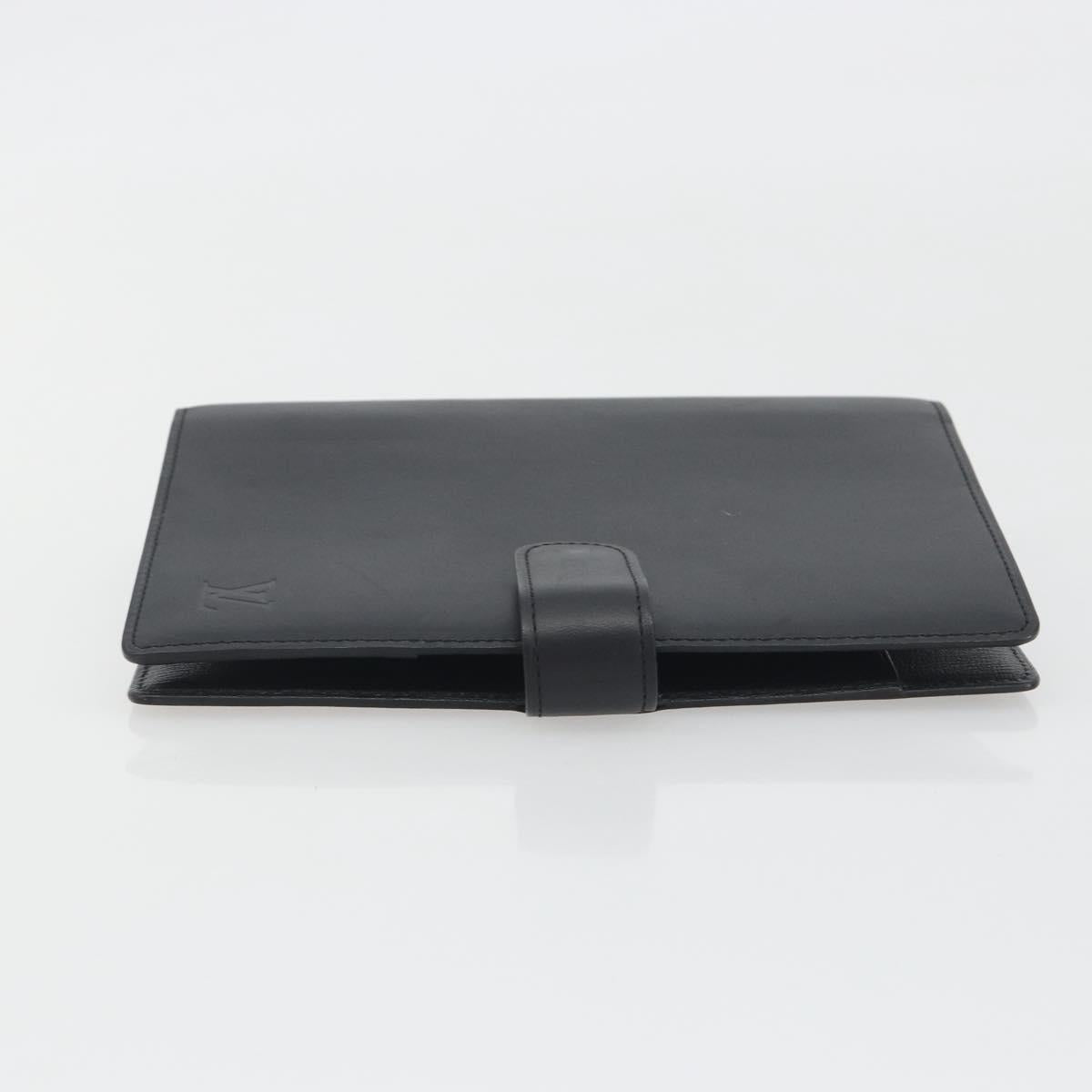 LOUIS VUITTON Nomad Agenda MM Day Planner Cover Black R20478 LV Auth 197557A