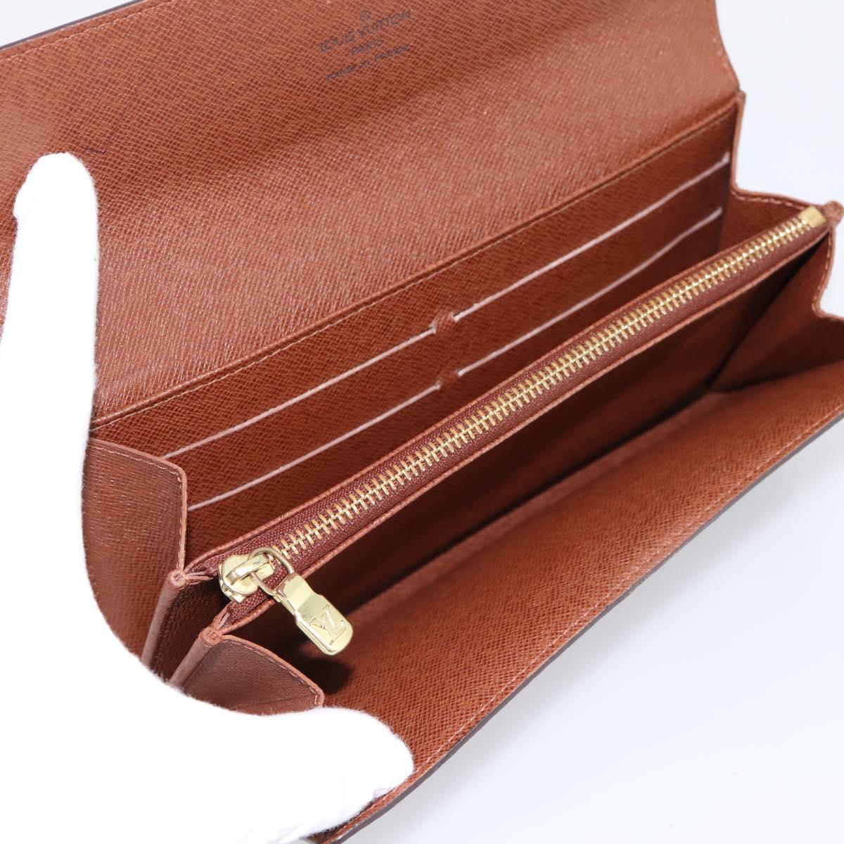 LOUIS VUITTON Monogram Portefeuille Sarah Long Wallet M61734 LV Auth 197560