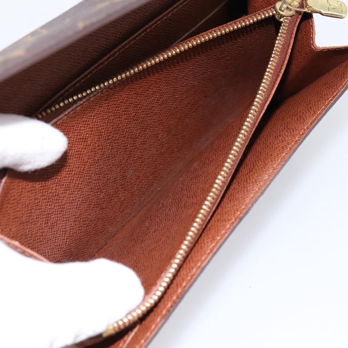 LOUIS VUITTON Monogram Portefeuille Sarah Long Wallet M61734 LV Auth 197560