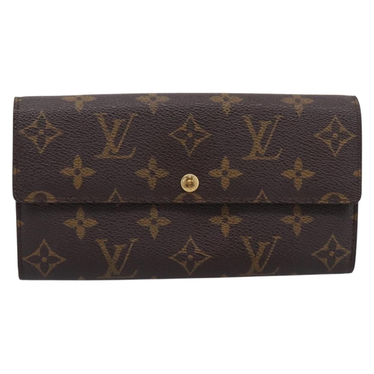 LOUIS VUITTON Monogram Portefeuille Sarah Long Wallet M61734 LV Auth 197560