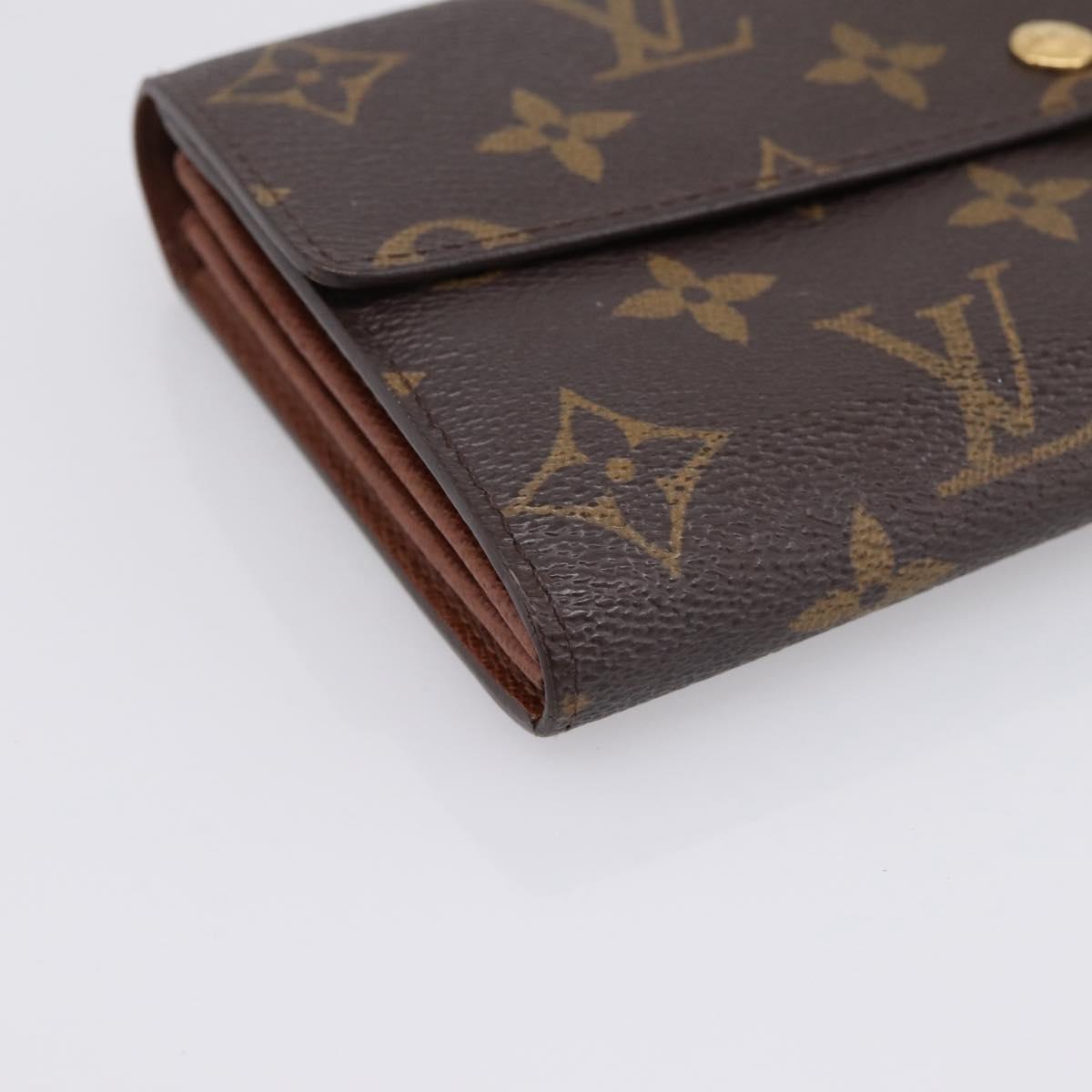 LOUIS VUITTON Monogram Portefeuille Sarah Long Wallet M61734 LV Auth 197560