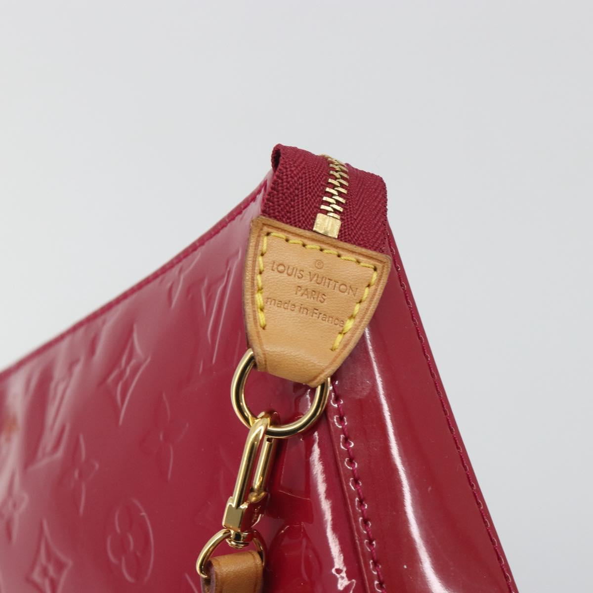 LOUIS VUITTON Vernis Pochette Accessoires Rose Andian M91574 Auth 197577A
