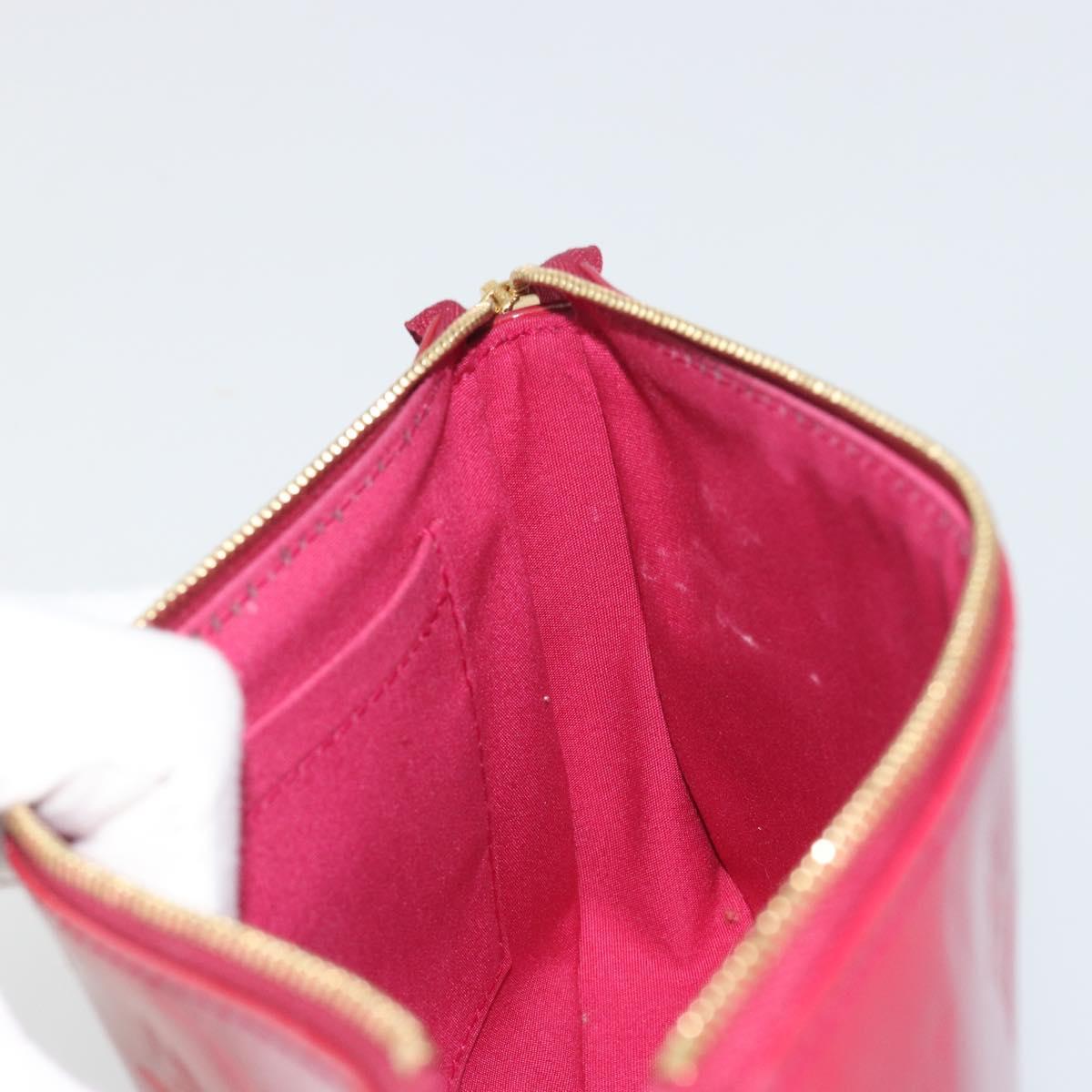 LOUIS VUITTON Vernis Pochette Accessoires Rose Andian M91574 Auth 197577A