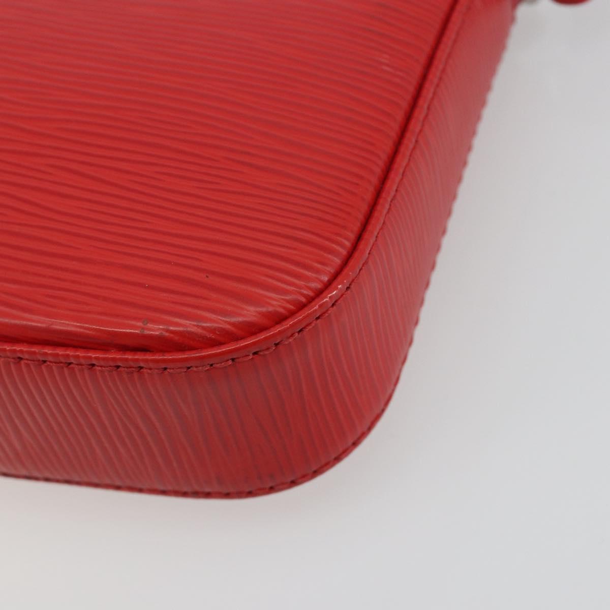 LOUIS VUITTON Epi Pochette Accessoires Pouch Carmine M40776 LV Auth 197580V