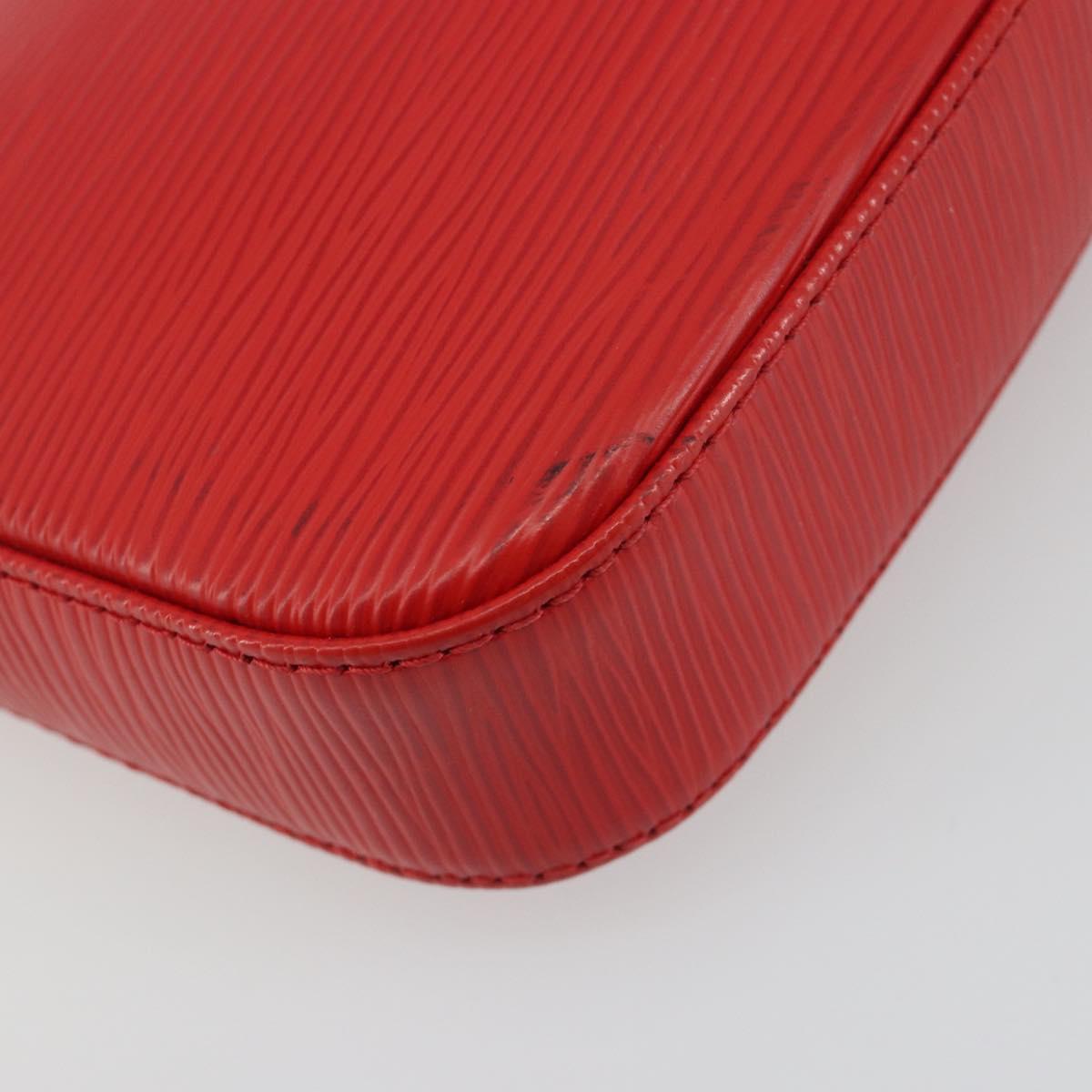 LOUIS VUITTON Epi Pochette Accessoires Pouch Carmine M40776 LV Auth 197580V