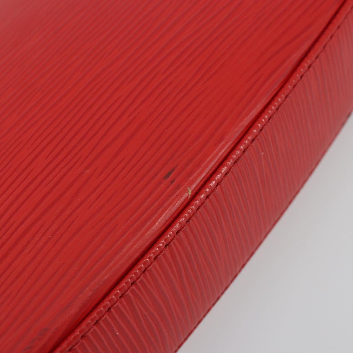 LOUIS VUITTON Epi Pochette Accessoires Pouch Carmine M40776 LV Auth 197580V