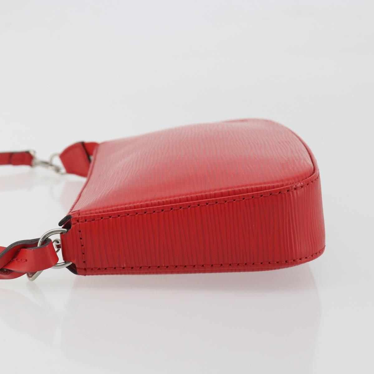LOUIS VUITTON Epi Pochette Accessoires Pouch Carmine M40776 LV Auth 197580V