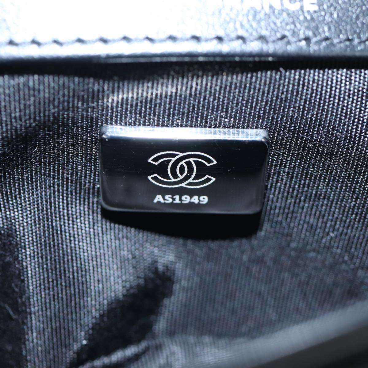 CHANEL Mini Matelasse 12 Success Story Chain Bag Leather Black CC Auth 197581SV
