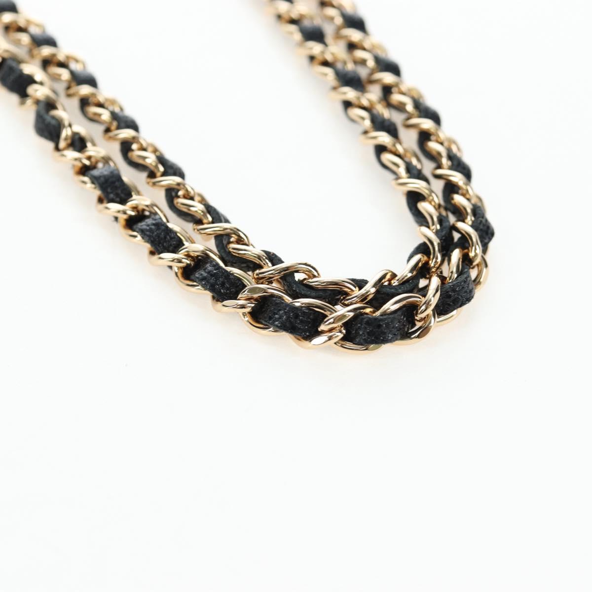 CHANEL Mini Matelasse 12 Success Story Chain Bag Leather Black CC Auth 197581SV