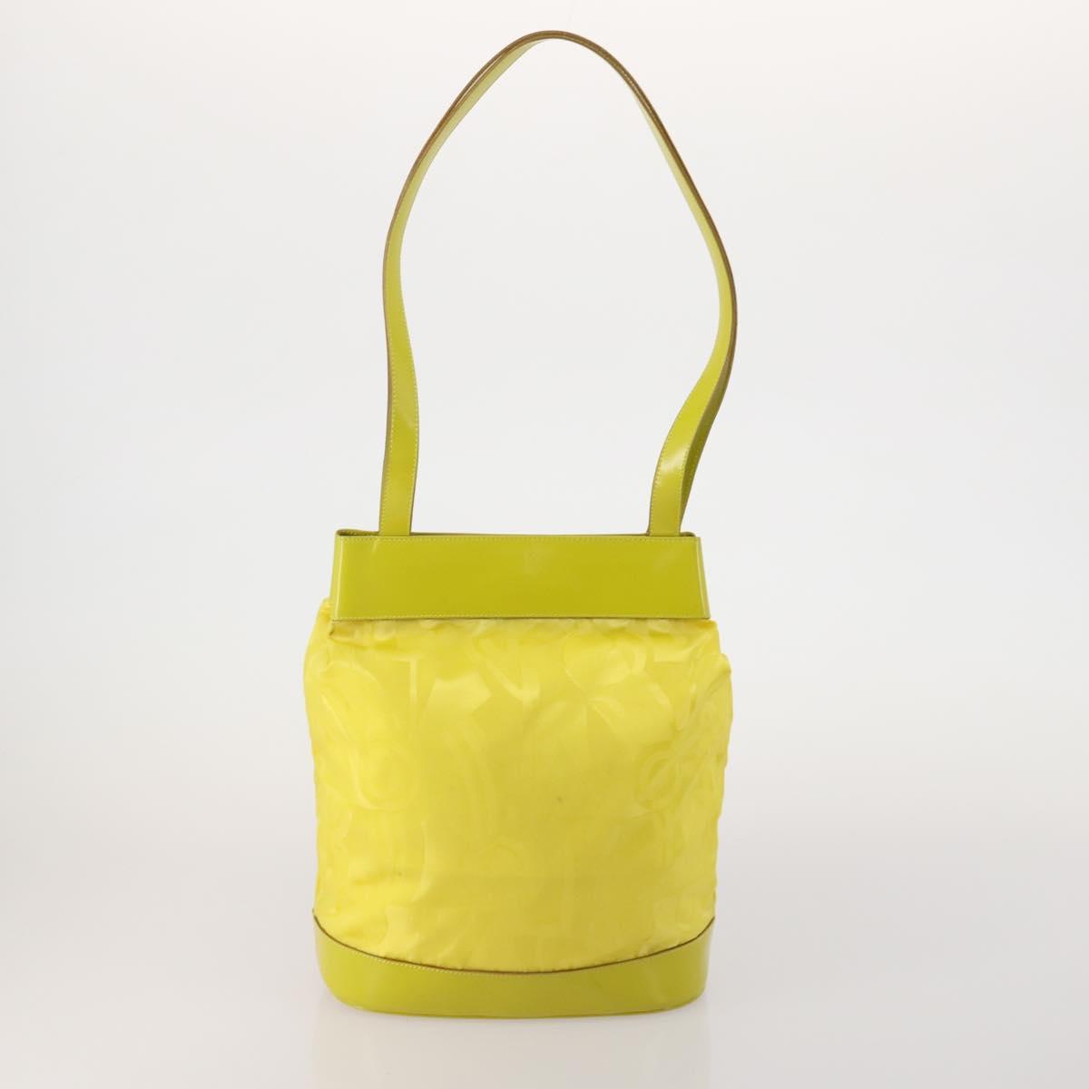 Salvatore Ferragamo Bag Leather Nylon 3 Set Black Yellow white Auth 197582