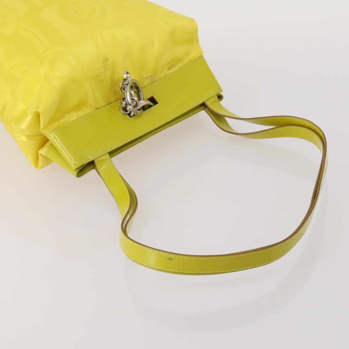 Salvatore Ferragamo Bag Leather Nylon 3 Set Black Yellow white Auth 197582