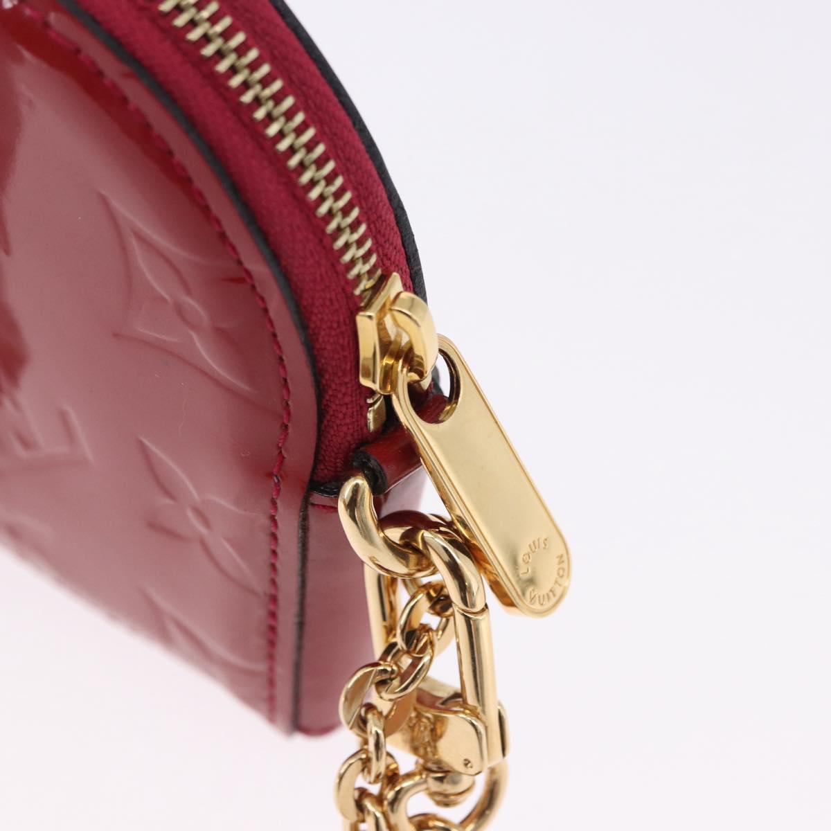 LOUIS VUITTON Monogram Vernis Porte Monnaie Coeur Rose M90006 LV Auth 197620A