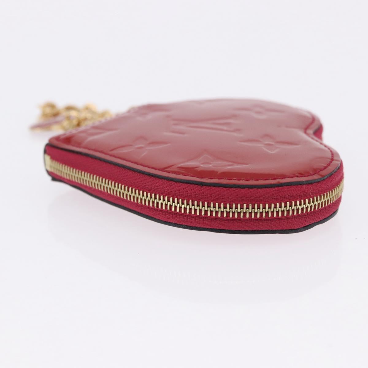 LOUIS VUITTON Monogram Vernis Porte Monnaie Coeur Rose M90006 LV Auth 197620A