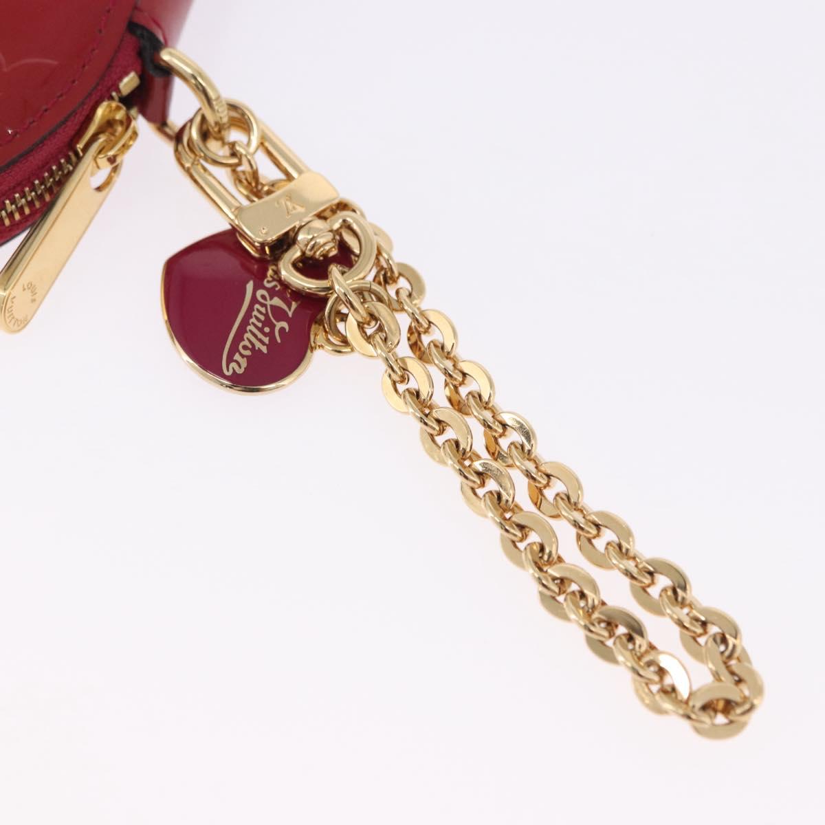LOUIS VUITTON Monogram Vernis Porte Monnaie Coeur Rose M90006 LV Auth 197620A