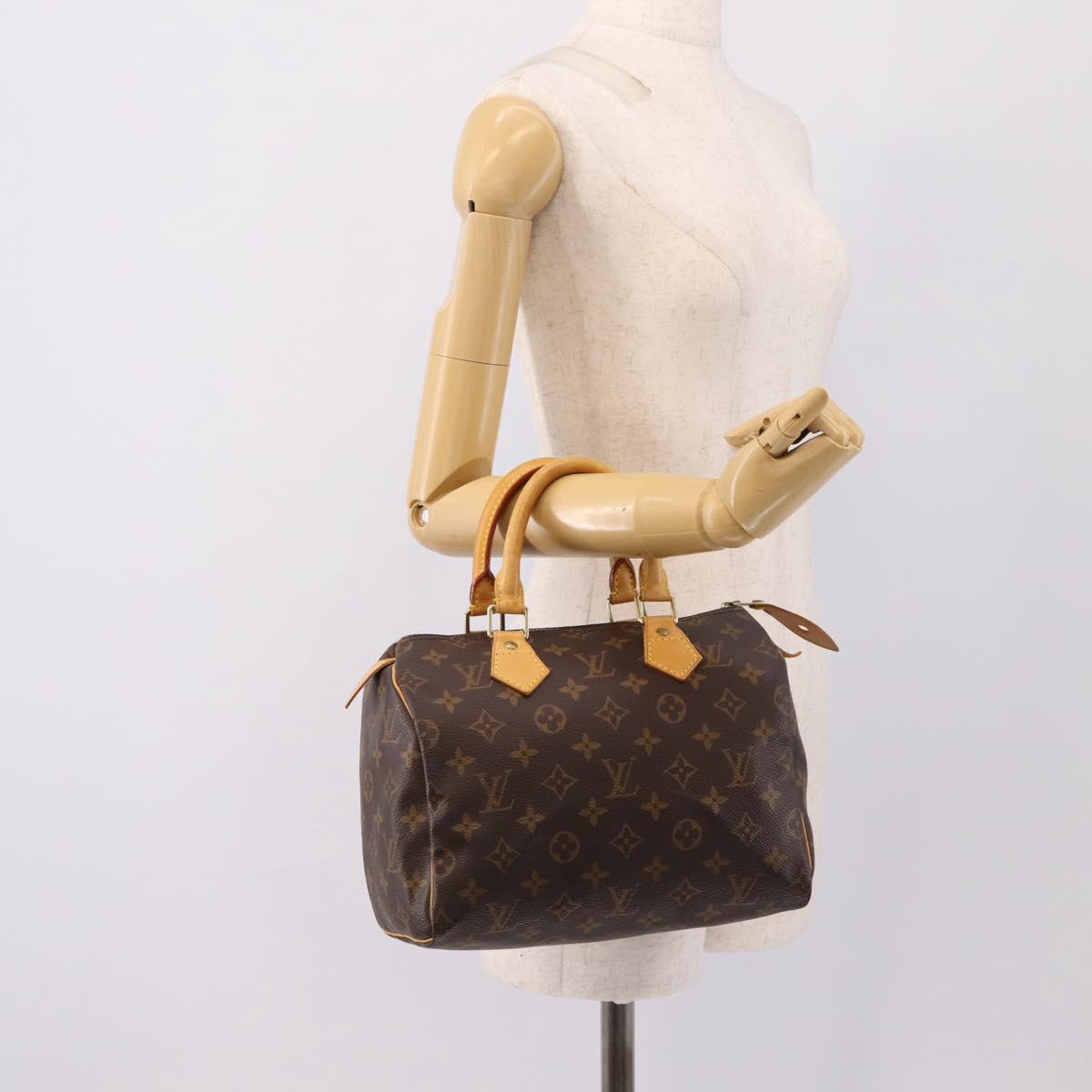 LOUIS VUITTON Monogram Speedy 25 Hand Bag M41528 LV Auth 197621