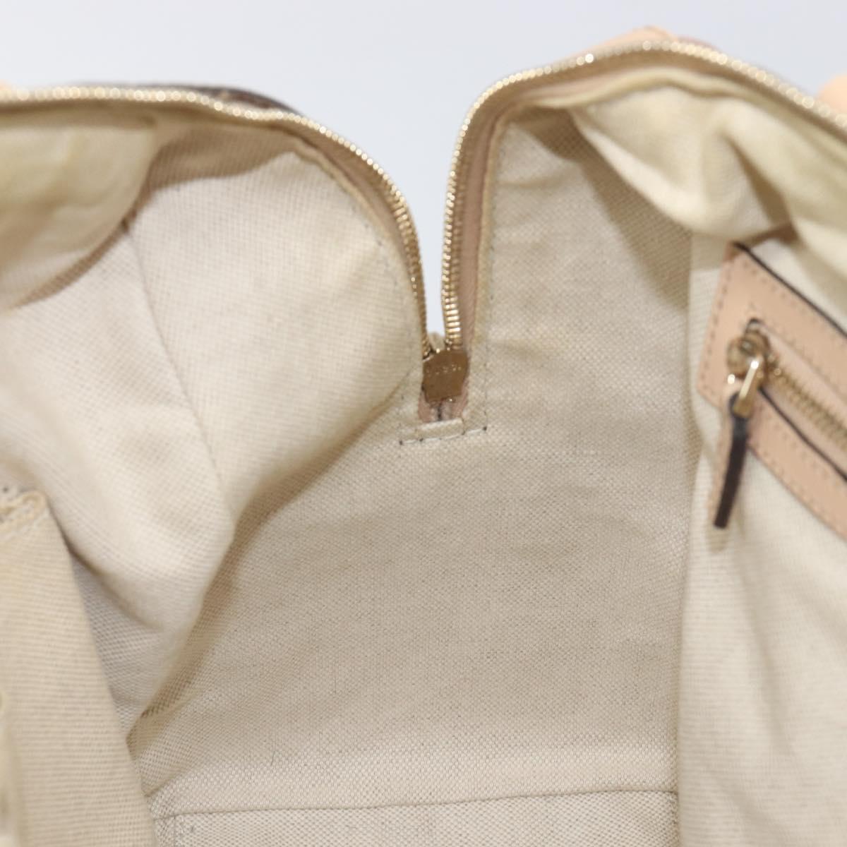 GUCCI GG Canvas Lovely Boston Bag Pink Gold Auth 197628