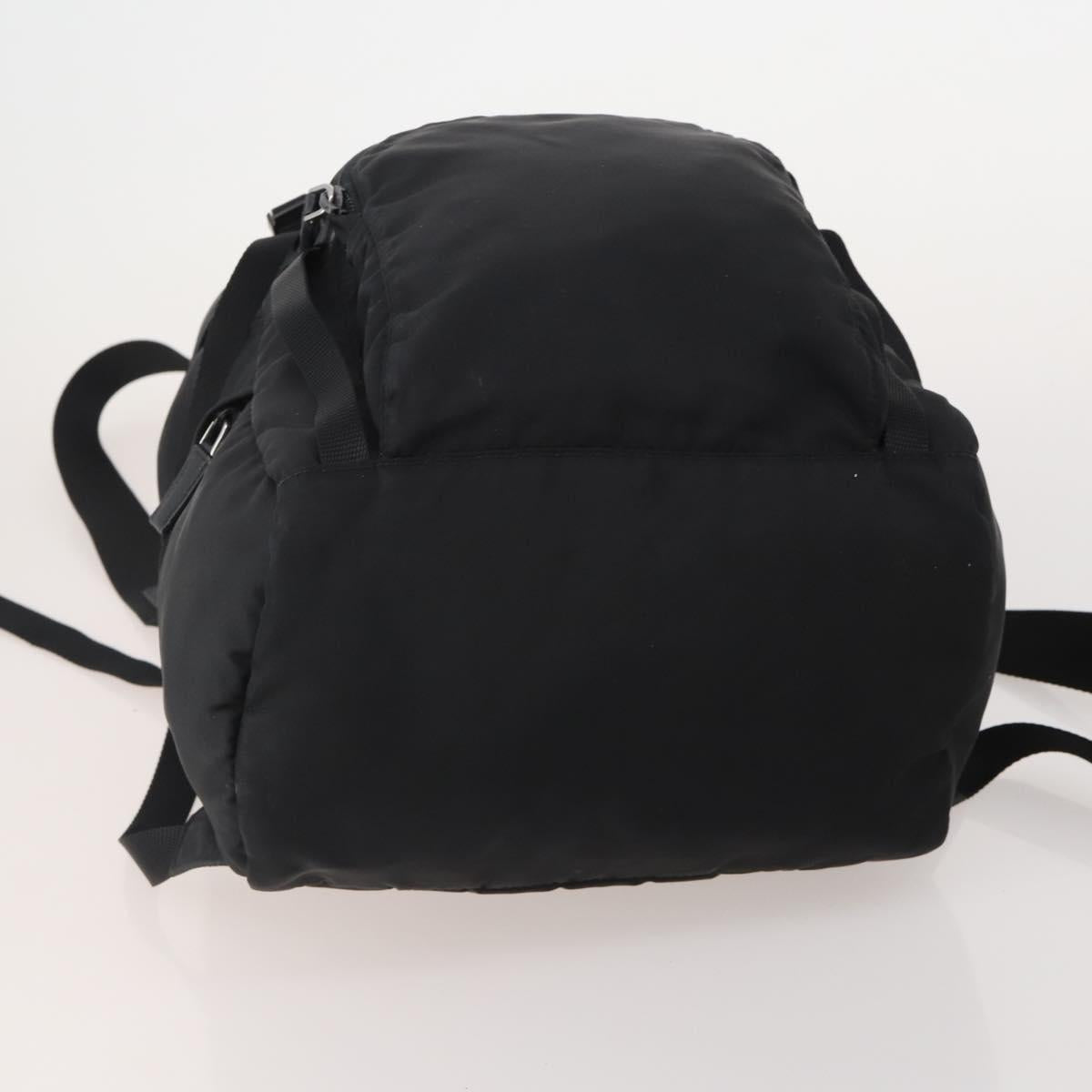 PRADA Backpack Nylon Black Silver Auth 197634