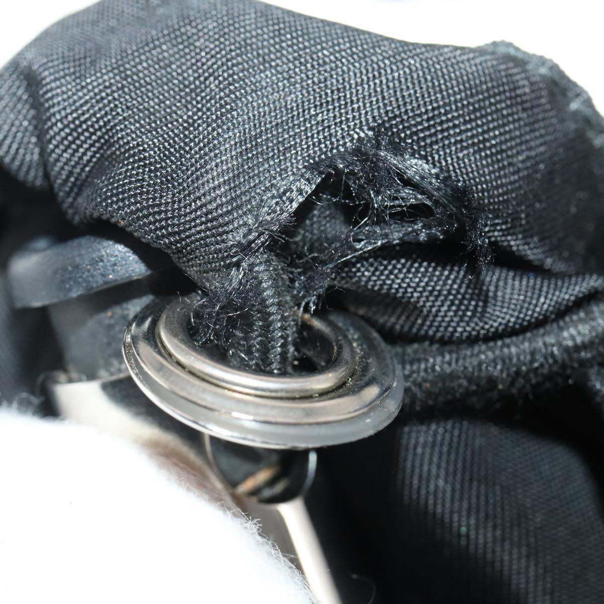 PRADA Backpack Nylon Black Silver Auth 197634