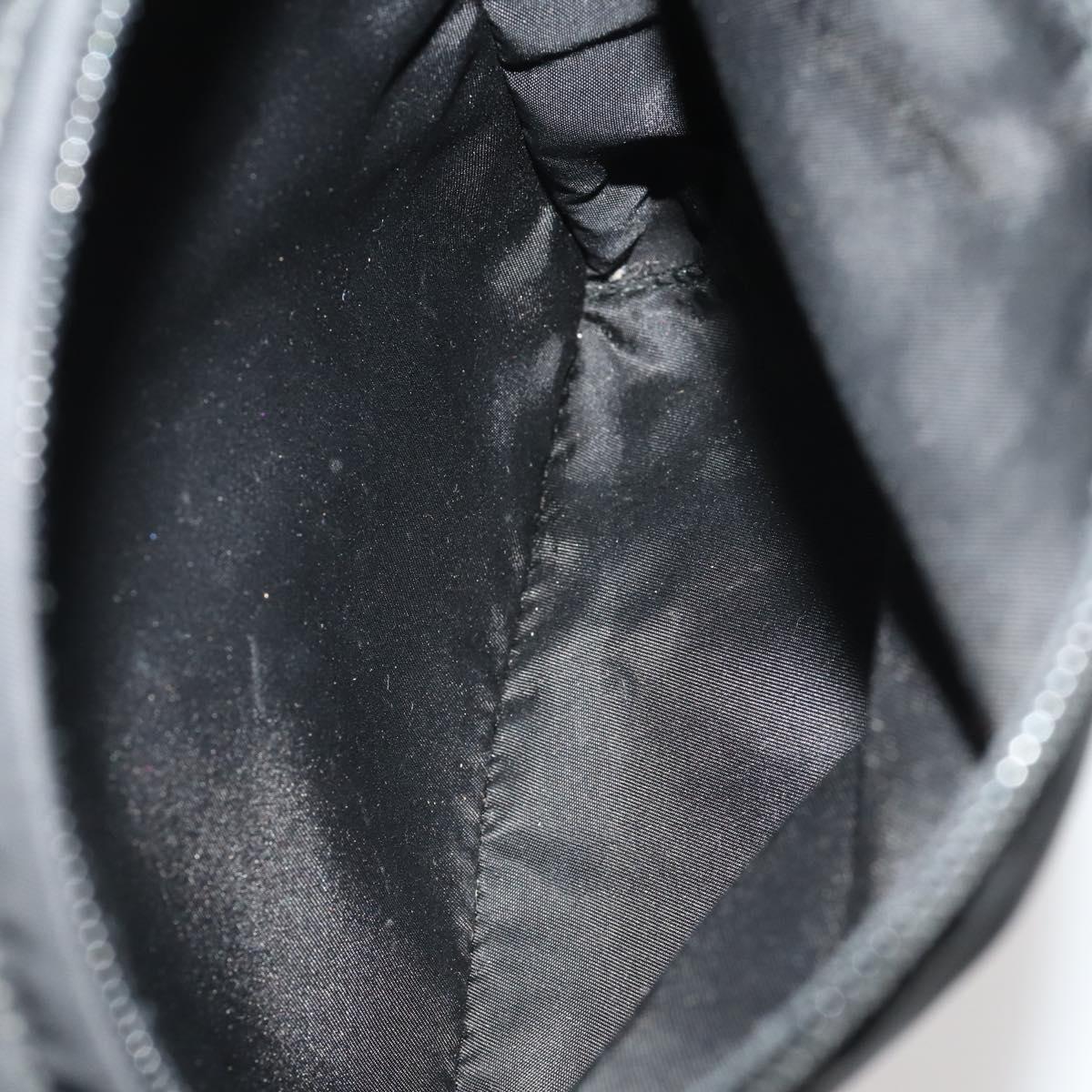 PRADA Backpack Nylon Black Silver Auth 197634