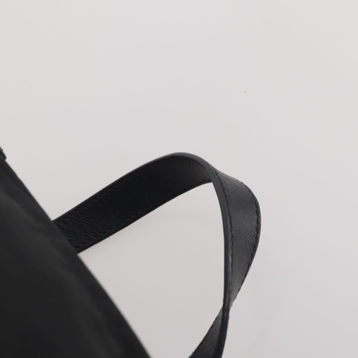 PRADA Backpack Nylon Black Silver Auth 197634