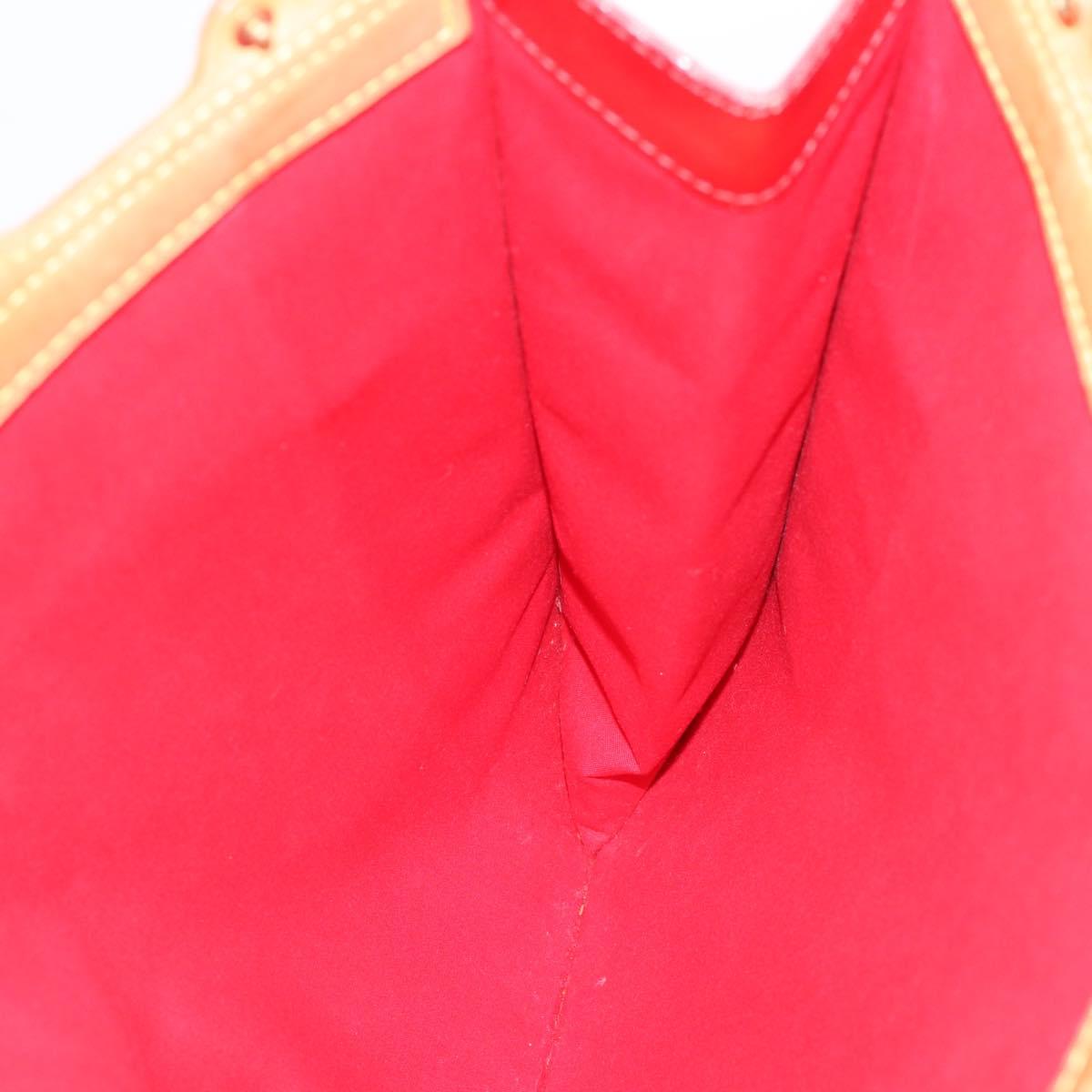 LOUIS VUITTON Monogram Vernis Stanton Hand Bag Red M91078 LV Auth 197637