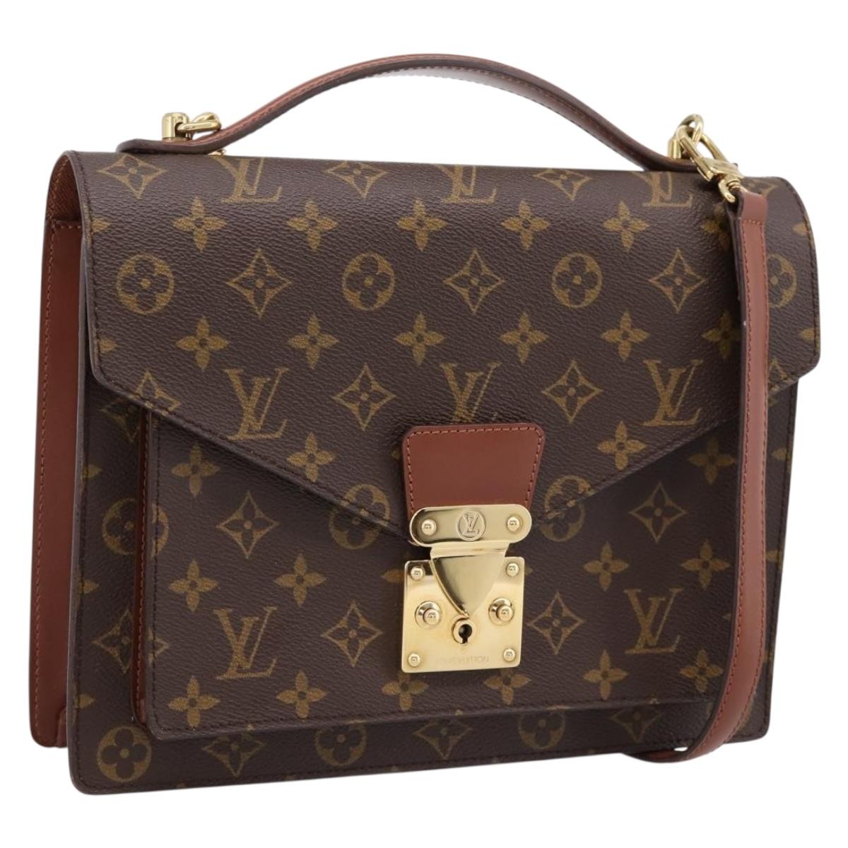 LOUIS VUITTON Monogram Monceau28 Hand Bag M51185 LV Auth 197638V
